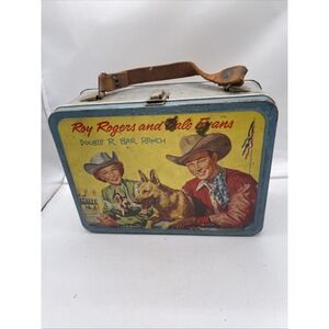 Vintage Roy Rogers And Dale Evans Double R Bar Ranch Lunchbox 1950"s. No Thermos